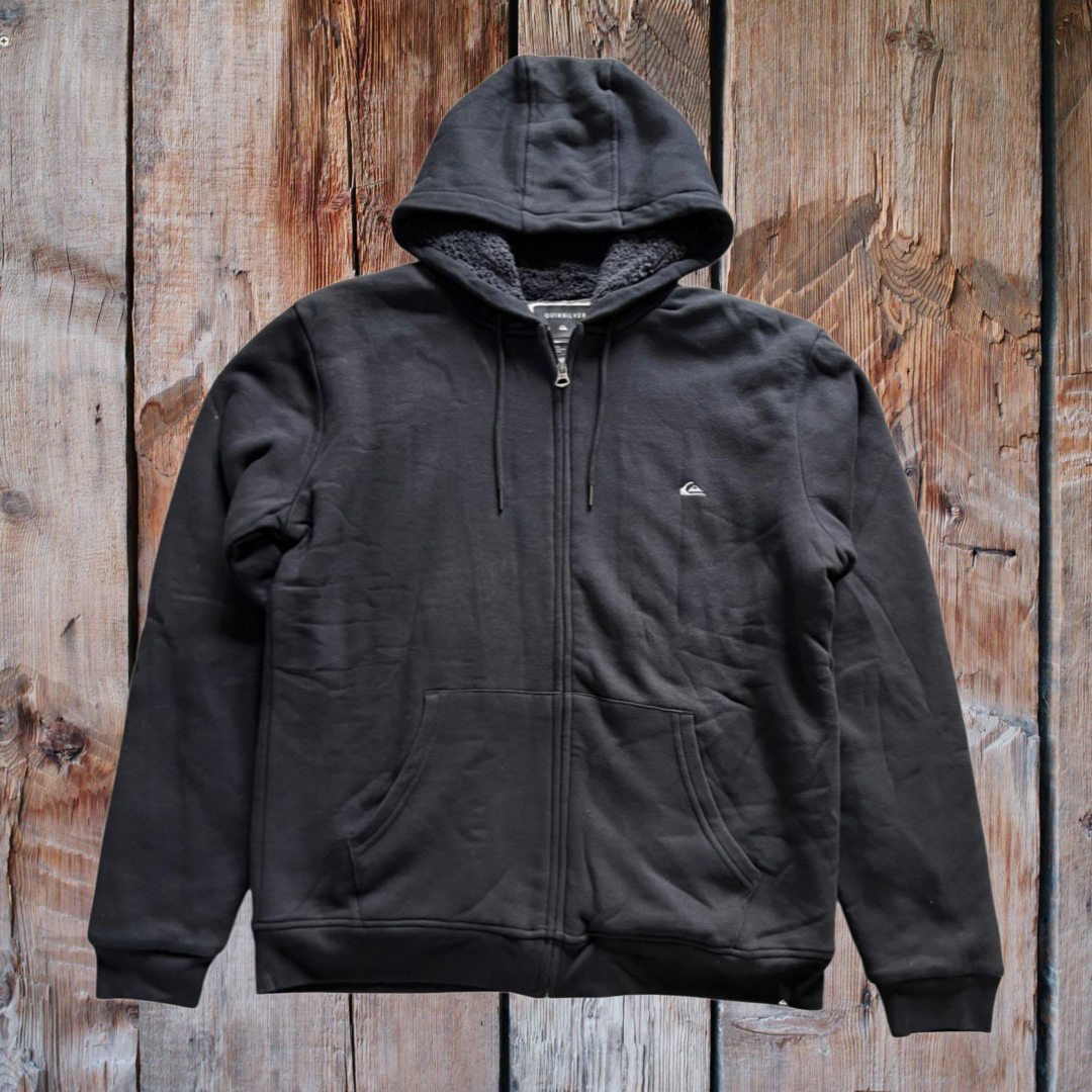 Quiksilver black hoodie sales
