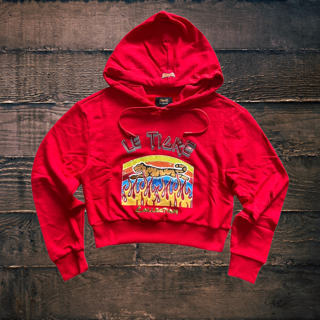 Le Tigre Crop Hooded Sweatshirt